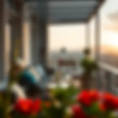 Comfortable Balcony Seating Arrangement Comfortable seating arrangement on a balcony